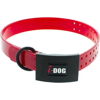 Obojek pro psa I-Dog Premium objek, červený 65x2,5cm