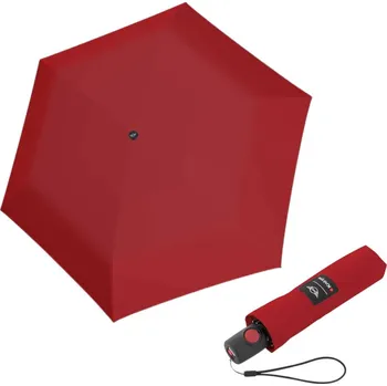 Deštník Knirps Mini Duomatic Dark Chili - elegantní plně automatický deštník červená 9581004001