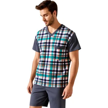 Pánské pyžamo Pánské Pyžamo Krátké FOLTÝN PK 455 Velikost: 6XL