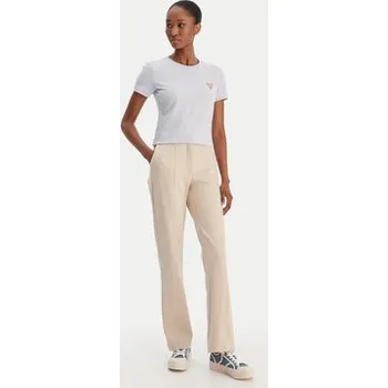 Dámské kalhoty Guess Kalhoty z materiálu W6RB11 KCMU2 Béžová Straight Leg XXL