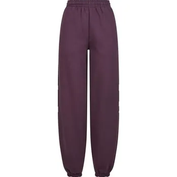 Build Your Brand Hebké dámské tepláky Fluffy - Švestková | L