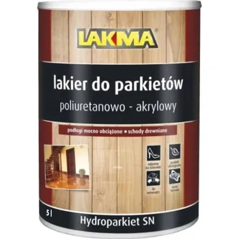 Lak na dřevo Lak na parkety Lakma akrylátový bezbarvý 5 l lesklý