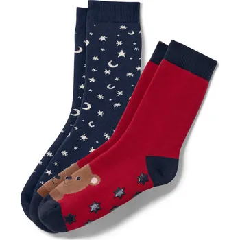 688073 - Tchibo - Dětské protiskluzové ponožky - pro ženy - vel. 19-22 - barva: modrá/žakár