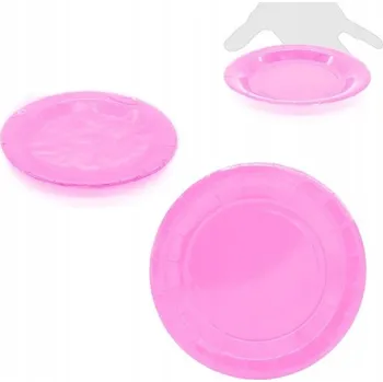 Talíř Růžový papírový talíř 18 cm
