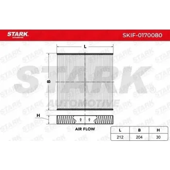 Kabinový filtr Stark SKIF-0170080 Filtr, ventilace prostoru pro cestující