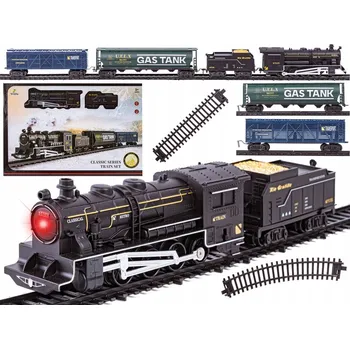 Vláček a vláčkodráha ELEKTRICKÝ VLAK PRO DĚTI vagóny kolejnice Zvukové a světelné efekty