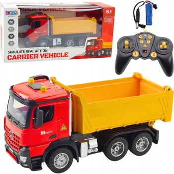 autíčko Dálkově ovládaná sklápěčka RC, žluto-červená