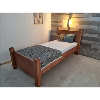 Ložnicová sestava Postel MILÁNO jednolůžko rozměr 80x200 povrchová úprava OSMO - č. 3164 - Dub