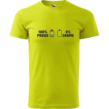 Pánské oblečení Pánské tričko s potiskem 100% proud Velikost: 3XL, Barva trička: Limetková