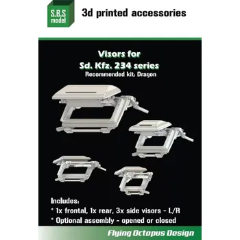 Plastikový model S.B.S model 1/35 Visors for Sd. Kfz.234 series
