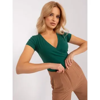 Dámské tričko Dámské tričko basic RUE PARIS tmavě zelené