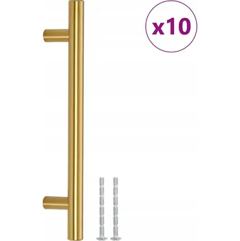 Nábytková Úchytka T-konstrukce, Nerezová Ocel, Zlatá, 192x32 mm, Rozteč Otvorů