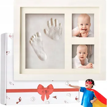 Rám na obraz Rámeček na fotografii s otiskem sádry, bílý