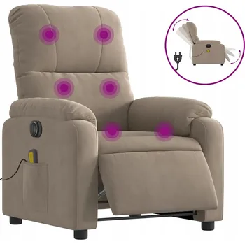 Křeslo Masážní křeslo VidaXL polohovací šedé