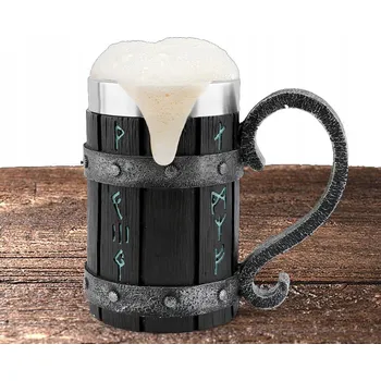 Sklenice Pivní Sklenice na pivo černý kovový 600 ml rustikální vintage