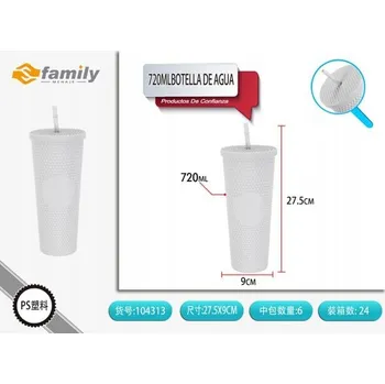 Hrnek s brčkem 720ml, durian 1 Ks