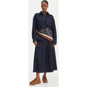 Dámská móda Weekend Max Mara Džínová sukně Ovale 2615101071 Tmavomodrá Regular Fit 48