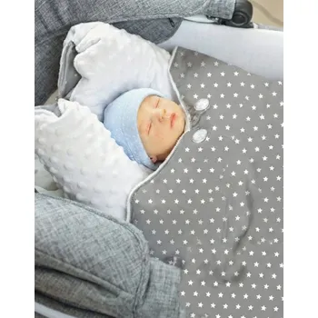 Fusak Eva Kiedroňová Péřový Fusak pro děti - Šedý s bílými hvězdičkami + Získáte webinář: 10 nejdůležitějších dovedností a návyků dítěte