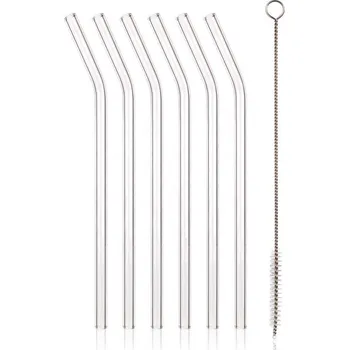 Party nádobí Brčka skleněná BANQUET My Party 6ks zahnutá