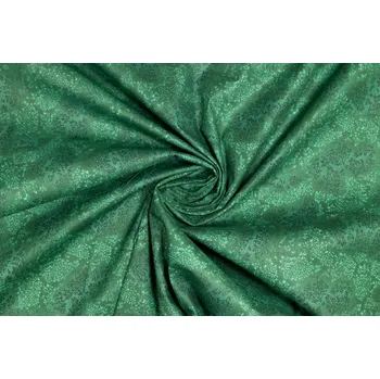 Galanterie Bavlněné plátno větvičky zelené