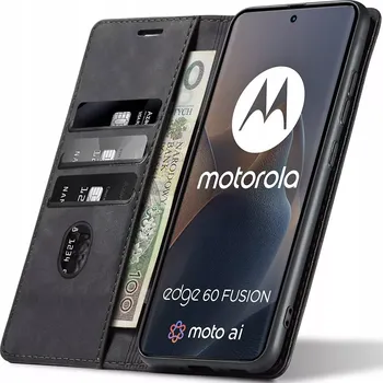 Pouzdro na mobilní telefon Motorola Edge 60 Fusion - kožené magnetické pouzdro Book Premium – perfektní ochrana, kapsy, elegantní provedení (MĚKKÉ OVČÍ KŮŽE - Kožené magnetické pouzdro Book Premium pro Motorola Edge 60 Fusion kombinuje nadčasový vzhled, kvalitní eko kůži, kapsy na 