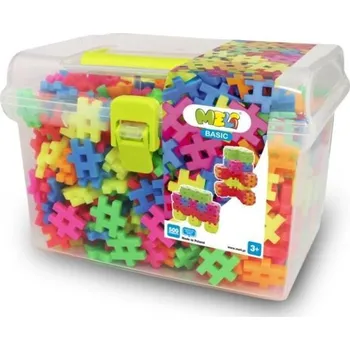 ostatní stavebnice Stavebnice Meli Basic Neon Travel Box 500 dílů