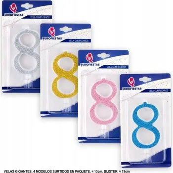 Dortová svíčka Ouda Party - Narozeninové svíčky číslice se třpytkami