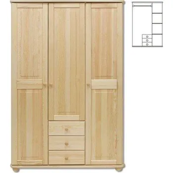 Ložnice Skříň SF101 povrchová úprava Bezbarvý přírodní lak