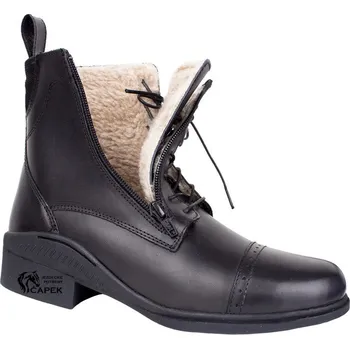Jezdecká obuv Zimní pérka Kentaur -BOČNÍ ZIP- - Černá - 42