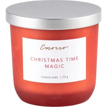 Svíčka Emocio červená sojová vonná svíčka ve skle s kovovým víčkem 95x95 mm Christmas Spice