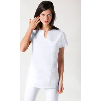 Dámská halenka Dámská zdravotnická tunika Clinic Dress s čtvercovým výstřihem, bílá, velikost M