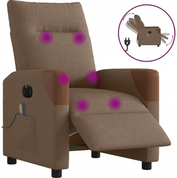 Křeslo Masážní křeslo VidaXL hnědé