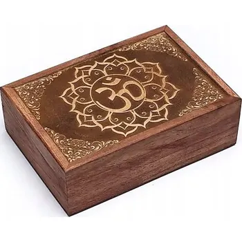 Dárková krabička Dřevěná krabička na tarotové karty OM