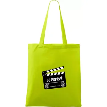 Klapka 50 poprvé - Taška bavlněná - 42 x 38 cm ( Limetková )