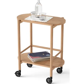 Barový stolek 719169 - Tchibo - Barový vozík z masivního dřeva se 2 úrovněmi - barva: hnědá
