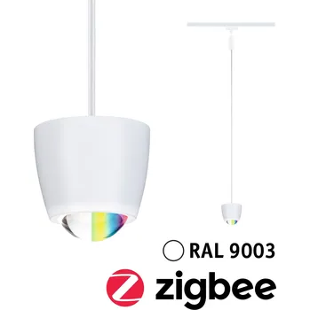 Svítidlo PAULMANN URail závěs Smart Home Zigbee 3.0 Tyros RGBW 4,5W RGBW+ stmívatelné 230V bílá - PAULMANN P 95683