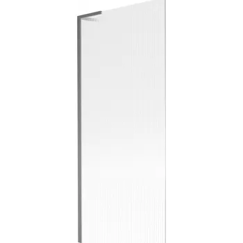 Vanová zástěna Mexen Next L, 1-křídlová vanová zástěna 80 x 150 cm, 6mm sklo s žebrovým vzorem, grafitový profil, 895-080-000-03-09-66