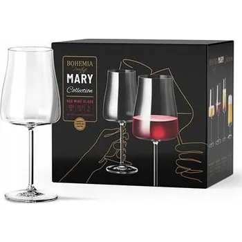 Sklenice Skleničky na červené víno Bohemia MARY bezbarvé 600 ml 6 ks