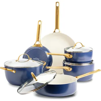 Hrnec GreenPan Sada nádobí s nepřilnavým keramickým povrchem, Padova Reserve, 10 ks, tmavě modrá CC008493-001