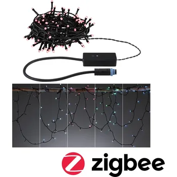 Venkovní osvětlení PAULMANN Plug & Shine LED světelný řetěz Yuna RGB 12,4m IP44 5W černá - PAULMANN P 94643