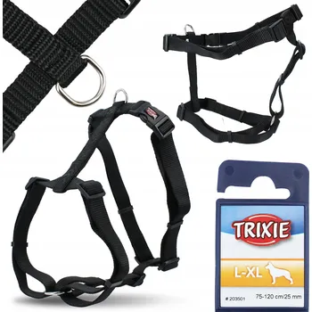 Postroj pro psa Trixie PREMIUM POSTROJ 75-100cm/25mm ČERNÝ