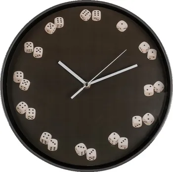 Hodiny Nástěnné hodiny Kostky hrací Hazardní hráč 30 cm