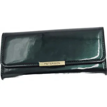 Peněženka Peterson – dámská peněženka eko kůže lakovaná zelená PTN 006-LAK