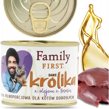 Krmivo pro hlodavce Vlhké krmivo pro králíky Family First 0,2 kg