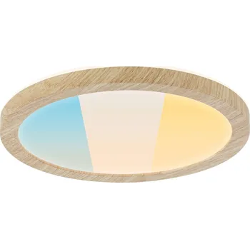 PAULMANN LED Panel Atria Shine IP44 kruhové 190mm 7,6W 3000 - 6500K design dřevo