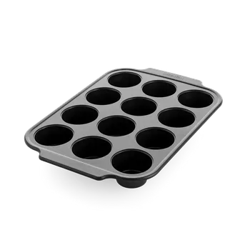 Forma na pečení GreenPan Nepřilnavá forma na pečení 12 ks muffinů, Bistro, černá CC007766-001