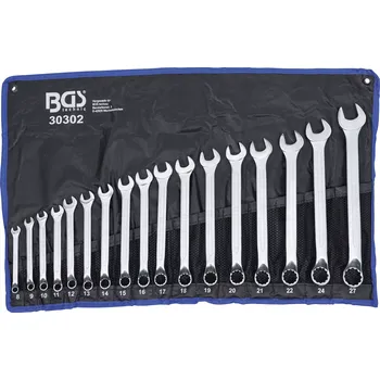 Klíč Očkoploché klíče 8 ÷ 27 mm BGS1030302. Sada 17 dílů v tašce (BGS1030302)
