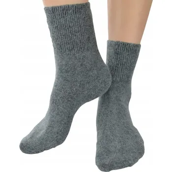 Dámské ponožky PONOŽKY PONOŽKY Dámské angorové ponožky teplé NOVITI tmavě šedé 36/41 V010G