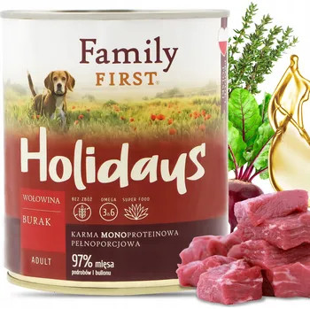 Krmivo pro psa Family First krmivo mokré hovězí maso 0,8 kg