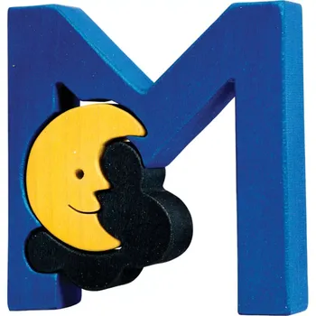 Dekorace do dětského pokoje Fauna Abeceda písmenko M měsíc